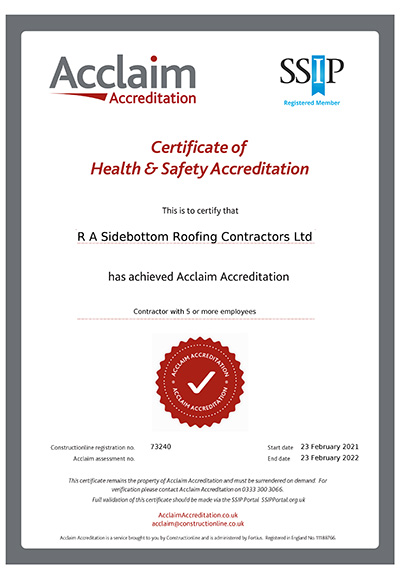 Acclaim Certificate – October 2020